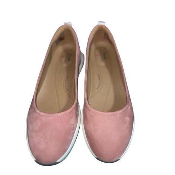 Womens Clarks Un Rio Vibe Wedge Slip On Size 7 Rose Pink Suede Comfort Slide - Picture 6 of 16